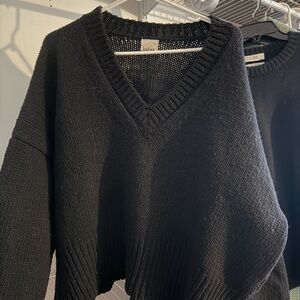Babaà Black No 75 V-Neck Sweater